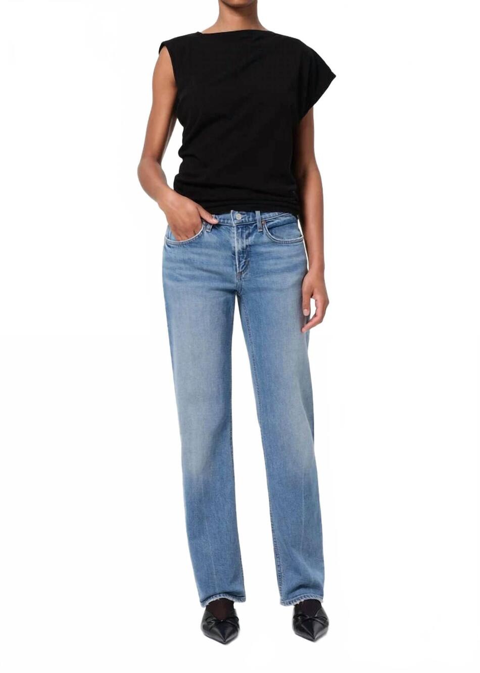 NEW AGOLDE low rise slim jeans in kindle